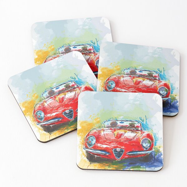 Item preview, Alfa Romeo Spider Colorful Drawing Art Poster designed and sold by Trendy Sticker & Merch Collection - Express Yourself.