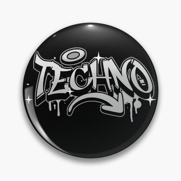 Artikelvorschau, TECHNO - Graffiti Tech (Grau) entworfen und verkauft von Discothreadz.