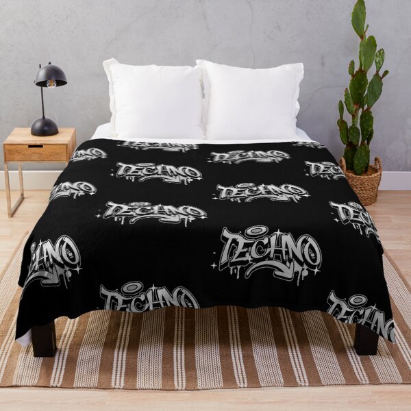 Item preview, TECHNO - Graffiti Tech (Grey) designed and sold by Discothreadz.