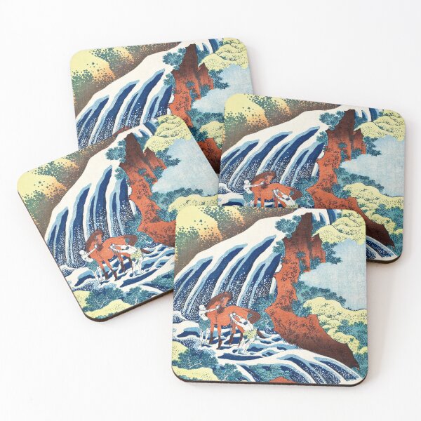 Item preview, Hokusai's The Yoshitsune horse-washing falls at Yoshino, Izumi Province (1833–1834) designed and sold by TheHappyK.