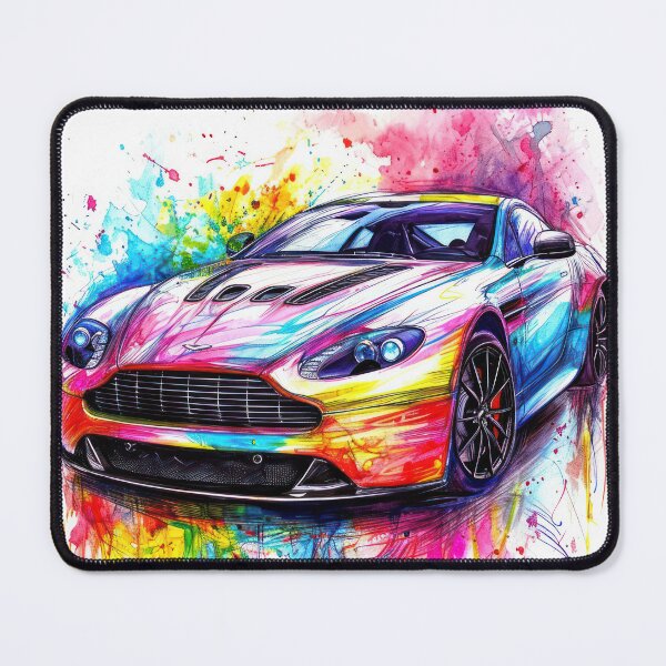 Item preview, Aston Martin V8 Vantage Colorful Drawing Art Poster designed and sold by Trendy Sticker & Merch Collection - Express Yourself.