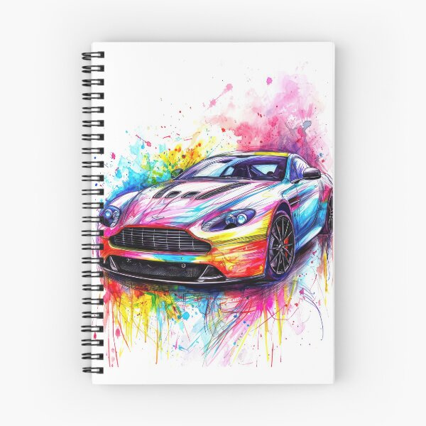 Item preview, Aston Martin V8 Vantage Colorful Drawing Art Poster designed and sold by Trendy Sticker & Merch Collection - Express Yourself.