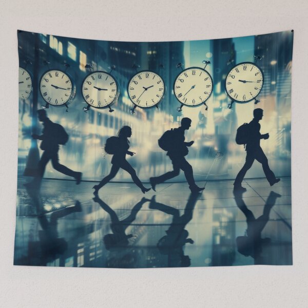 Item preview, dateline People are running to work in time dateline designed and sold by Pawimon.
