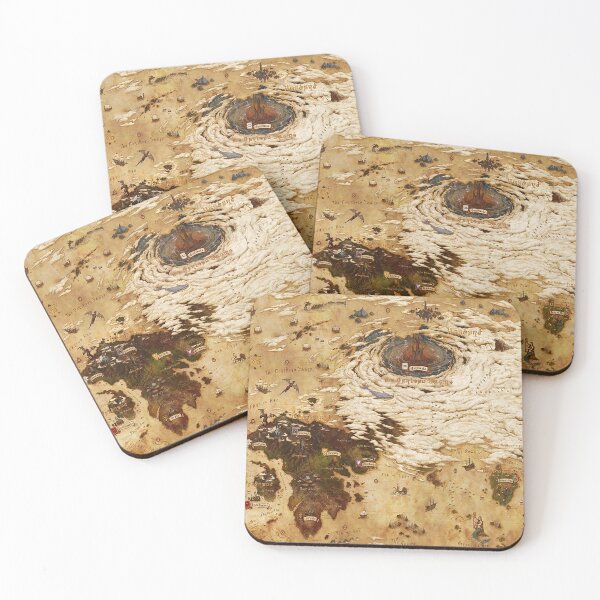 Item preview, The Three Great Continents map Hydaelyn Etheirys - FFXIV designed and sold by Japatonic Shop.