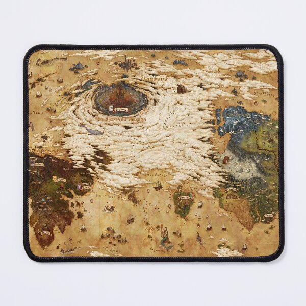 Item preview, The Three Great Continents map Hydaelyn Etheirys - FFXIV designed and sold by Japatonic Shop.