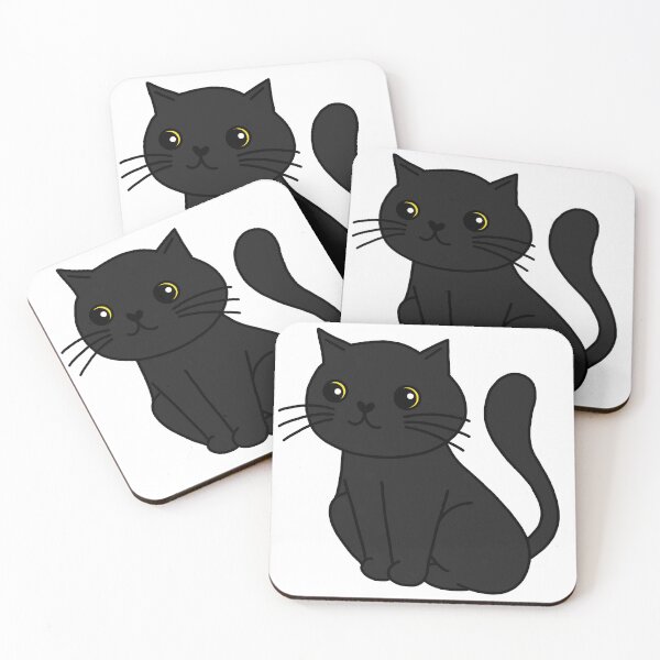 Item preview, Black cat with big yellow eyes designed and sold by TiffyChaa.