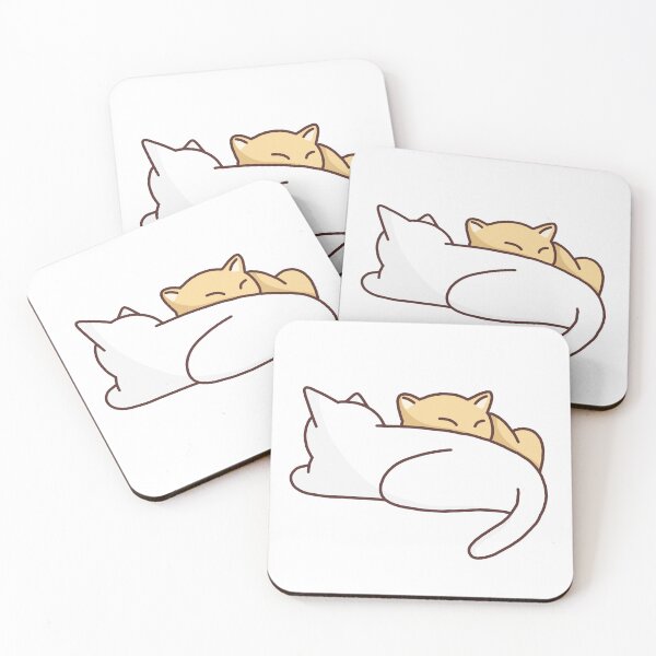 Item preview, Orange cat and white cat designed and sold by TiffyChaa.