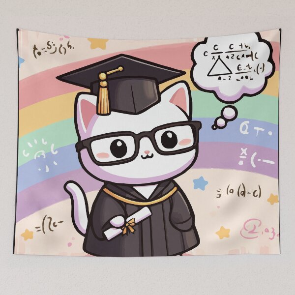 Item preview, The Graduate Cat: Mathematical Meows! designed and sold by Gacram.