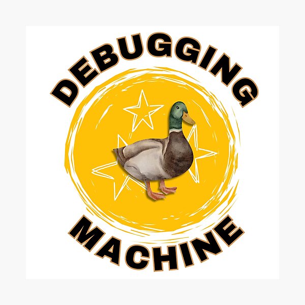 Item preview, Debugging Machine - gift for a software developer inspired by the rubber duck debugging theory. designed and sold by Kubala.