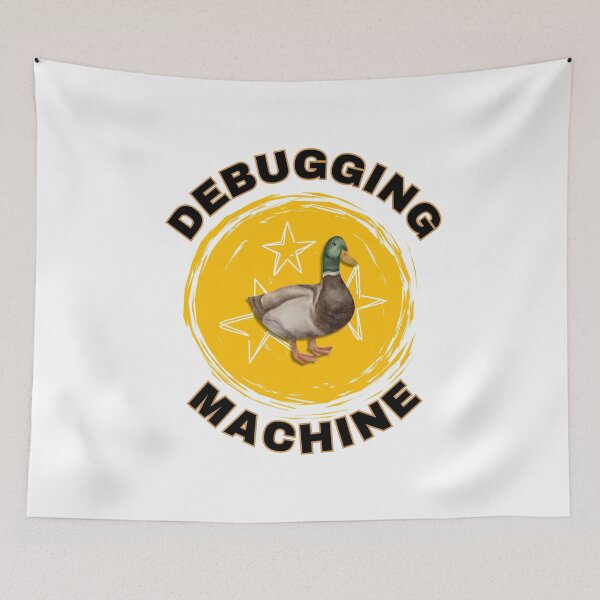 Item preview, Debugging Machine - gift for a software developer inspired by the rubber duck debugging theory. designed and sold by Kubala.