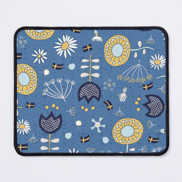 Item preview, Swedish flowers in yellow, white and blue designed and sold by colorofmagic.