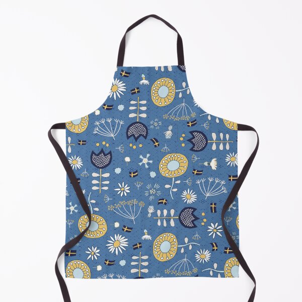 Item preview, Swedish flowers in yellow, white and blue designed and sold by colorofmagic.