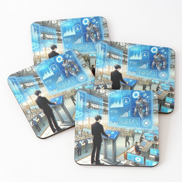 Item preview, Data analytics and AI in industrial engineering in anime style	 designed and sold by Custom-Print.