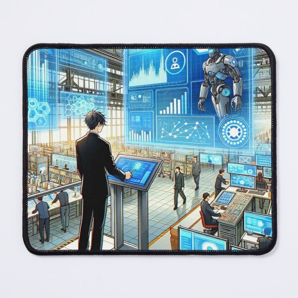 Item preview, Data analytics and AI in industrial engineering in anime style designed and sold by Custom-Print.