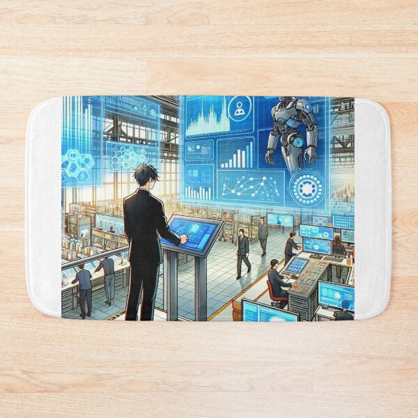 Item preview, Data analytics and AI in industrial engineering in anime style	 designed and sold by Custom-Print.
