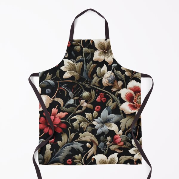 Item preview, Jacobean floral crewel embroidery pattern vector digital painting. designed and sold by brokenpones.