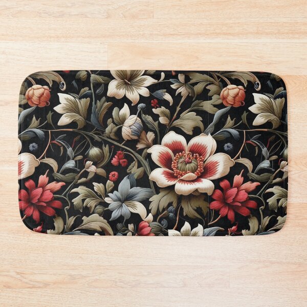 Item preview, Jacobean floral crewel embroidery pattern vector digital painting. designed and sold by brokenpones.