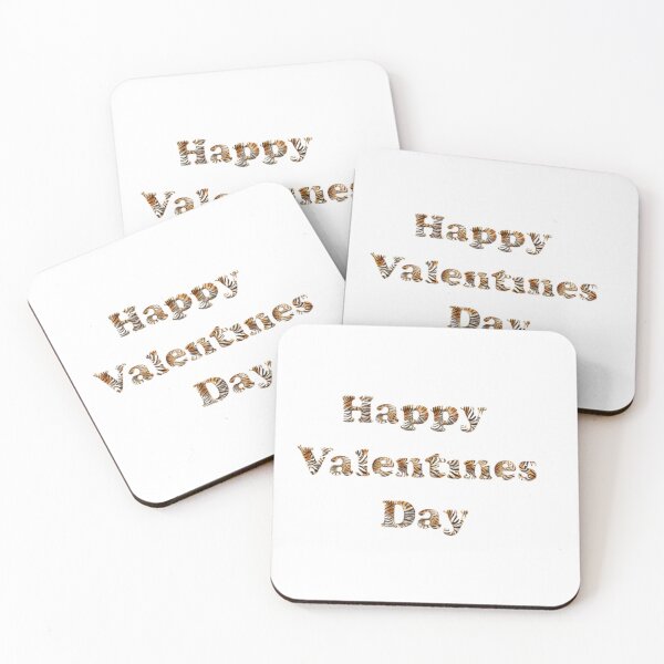 Item preview, happy valentines day Inscription of tigar print designed and sold by Expressions-Sel.