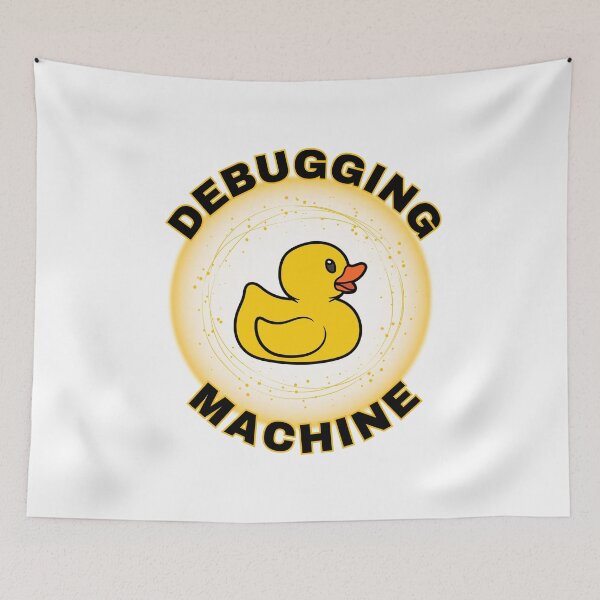 Item preview, Debugging Machine - funny gift for a software developer or programmer, inspired by the rubber duck debugging theory. designed and sold by Kubala.