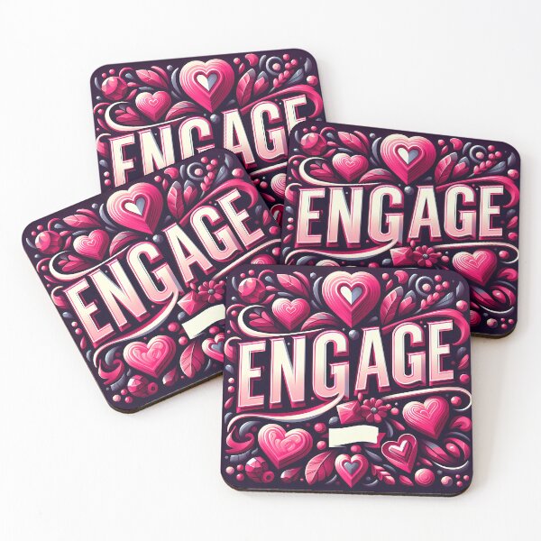 Item preview, Engage, typography, Valentine designed and sold by maxmaj.