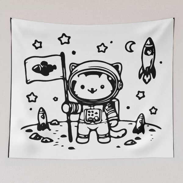 Item preview, The Astronaut Cat: Conquering the Moon! designed and sold by Gacram.
