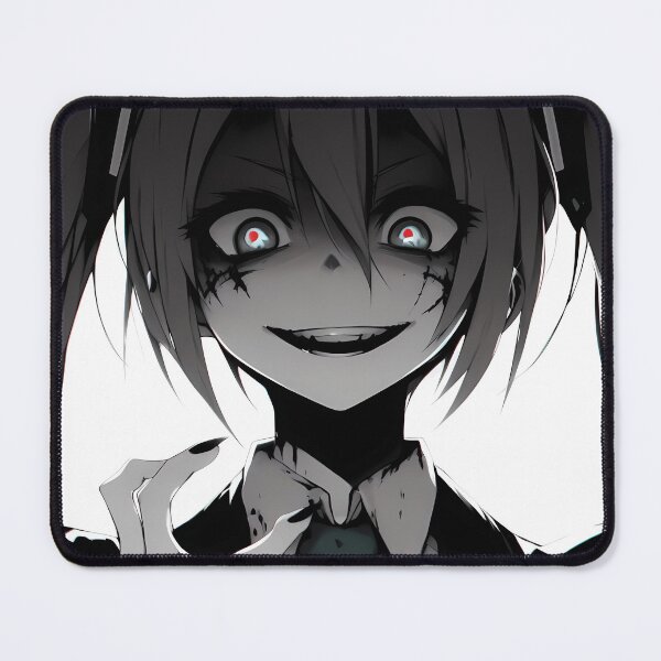 Item preview, Creepy Anime Girl with Pigtails designed and sold by ByteyCreatives.