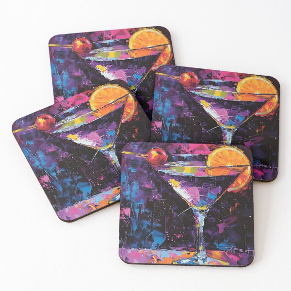 Item preview, Vibrant Mixology- A Palette-Knife Dance of Colors in Cocktail Wonderland Generative AI designed and sold by OlfactoART Studio.