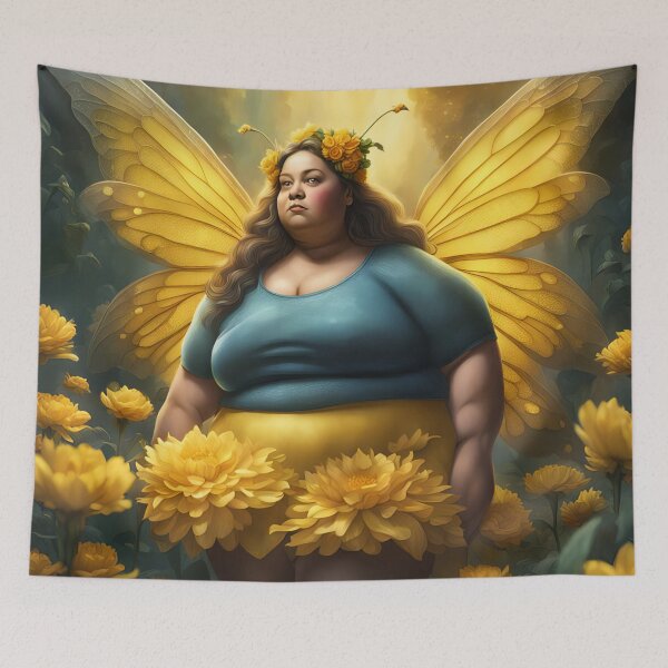 Aperçu de l'œuvre Joy the yellow fat fairy créée et vendue par Joanne Walsh.