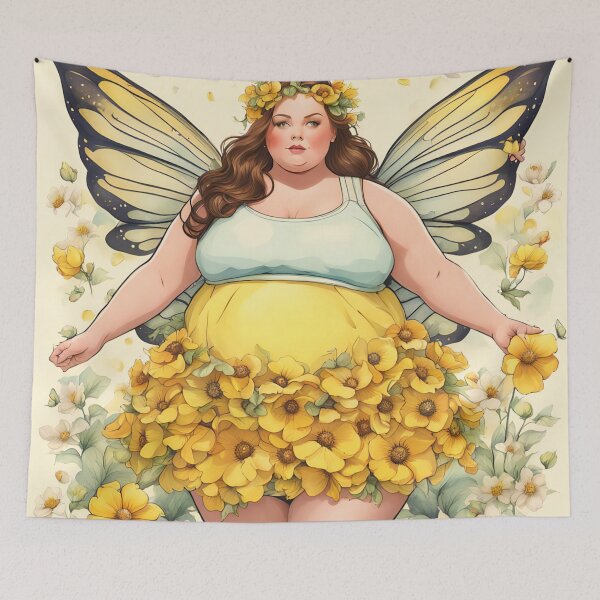 Aperçu de l'œuvre Mona the yellow fat fairy créée et vendue par Joanne Walsh.