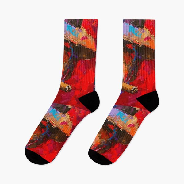 Item preview, Vibrant Escapade- A Burst of Colors in the Captivating Dance of Cigar and Fumes AI Generated designed and sold by OlfactoART Studio.