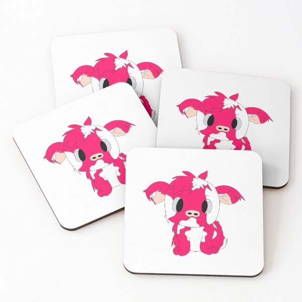 Item preview, Fluro Pink Chibi Moo Cow designed and sold by jademmm.