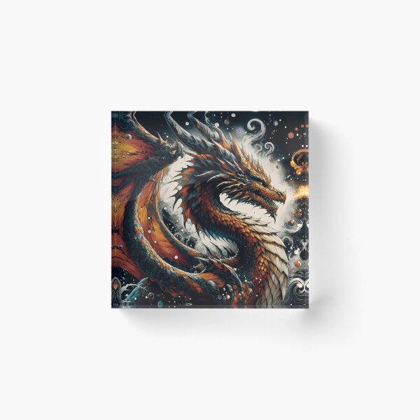 Item preview,  Epic Orange Dragon designed and sold by ByteyCreatives.