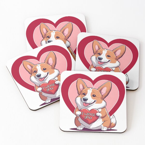 Item preview, Cute Valentine Corgie Dog  "I Woof You" - Happy Valentine's Day  designed and sold by GoodyPaws.