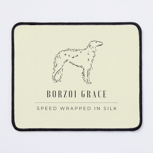 Aperçu de l'œuvre Borzoi Grace Speed wrapped in silk - Borzoi Russian Hound Style créée et vendue par Sleek Sketch Studio.