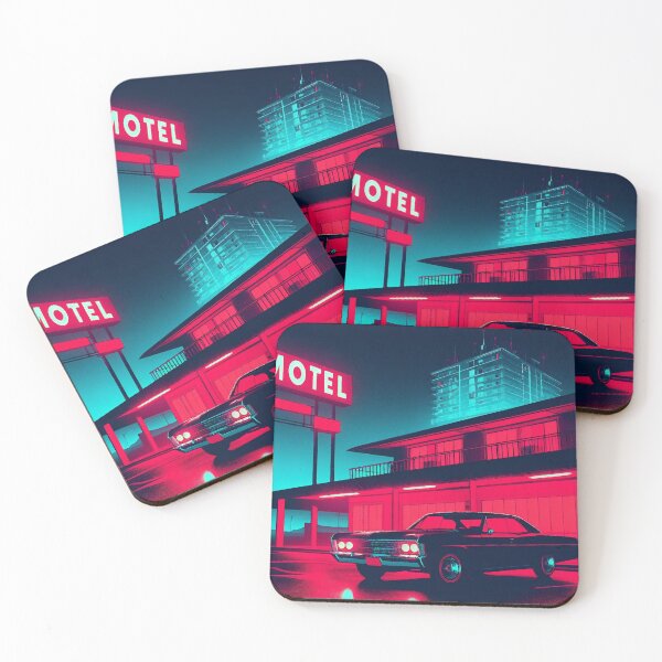 Item preview, Neo noir Sedan and Night Motel [neon noir aesthetic] designed and sold by RESToRAPTOR.