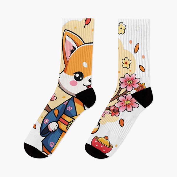 Item preview, cute shiba inu dog wearing kimano designed and sold by Arextr.