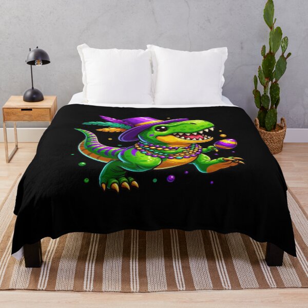 Item preview, Cute Mardi gras t rex 2024, dino designed and sold by wittyprinttop.