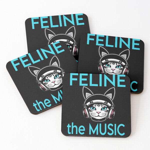 Item preview, Feline the Music Cute Cat with Headphones designed and sold by CMooreWorx.