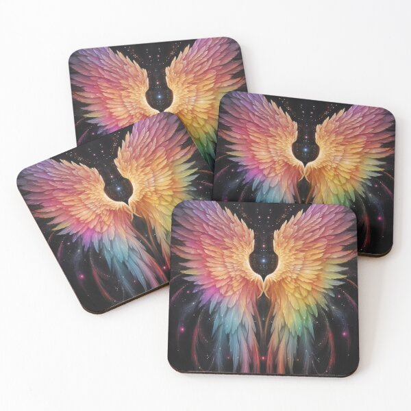 Item preview, Divine Angel wings in rainbow colours. designed and sold by ArtbyJanineTate.