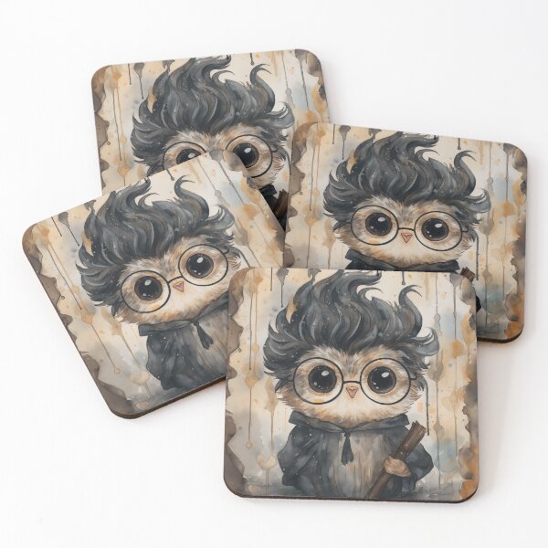 Item preview, Owl wizard painting  designed and sold by WarmHeartedArt.