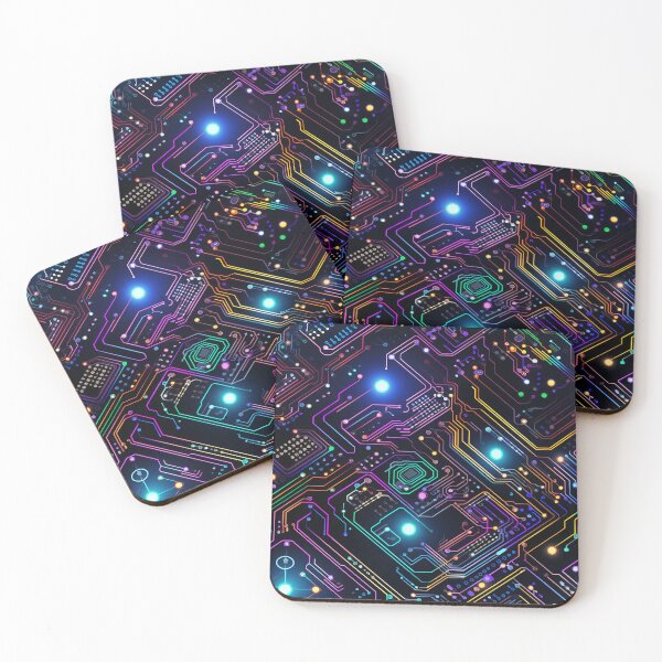 Item preview, Rainbow Circuit Board Technology Electronic Pattern  designed and sold by NikkofTime.