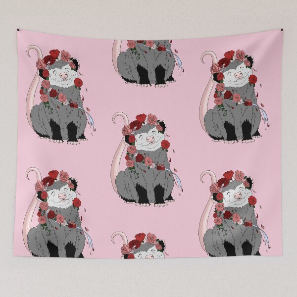 Item preview, Valentine opossum covered in roses designed and sold by christmas-lady.