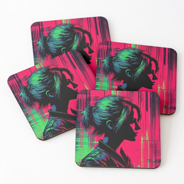 Item preview, Neon Girl Portrait [neo noir aesthetic] designed and sold by RESToRAPTOR.