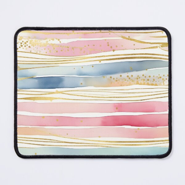 Item preview, Soft pastel stripes with gold flecks designed and sold by Naturitude.