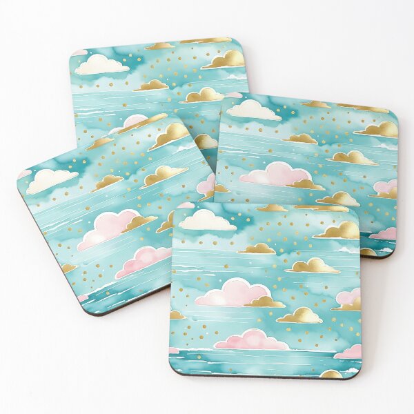 Item preview, sweet clouds pink and gold designed and sold by Naturitude.
