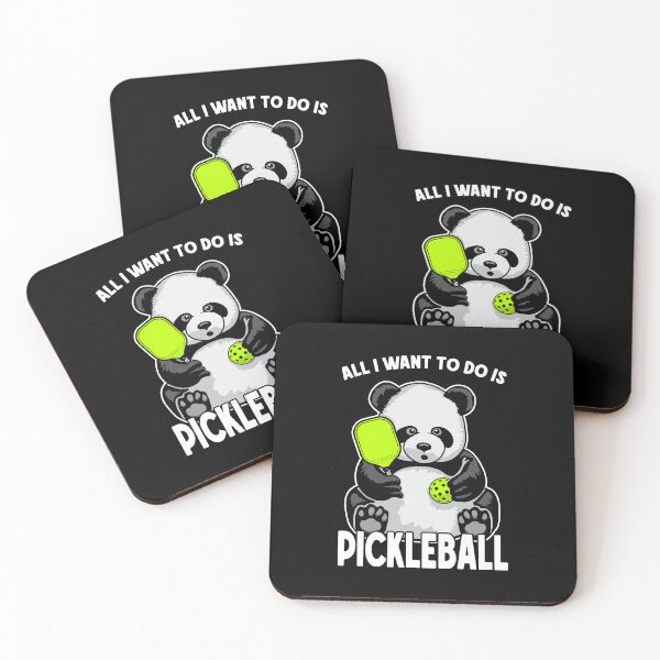 Item preview, Panda Pickleball All I Want To Do Is Cute Funny Bear Player designed and sold by GrandeDuc.