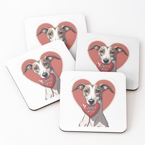 Item preview, Cute Valentine Whippet Dog  "I Woof You" - Happy Valentine's Day  designed and sold by GoodyPaws.