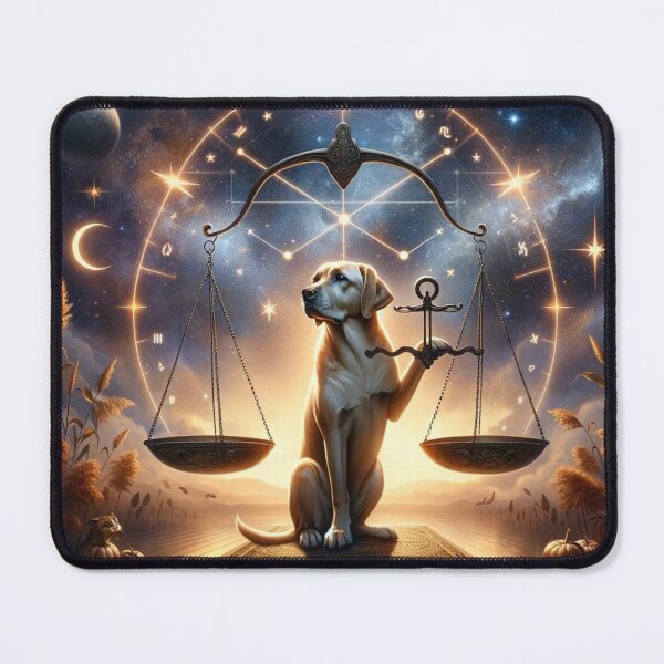 Item preview, Libra: Cosmic Canine of Harmony designed and sold by ZodiBlend.
