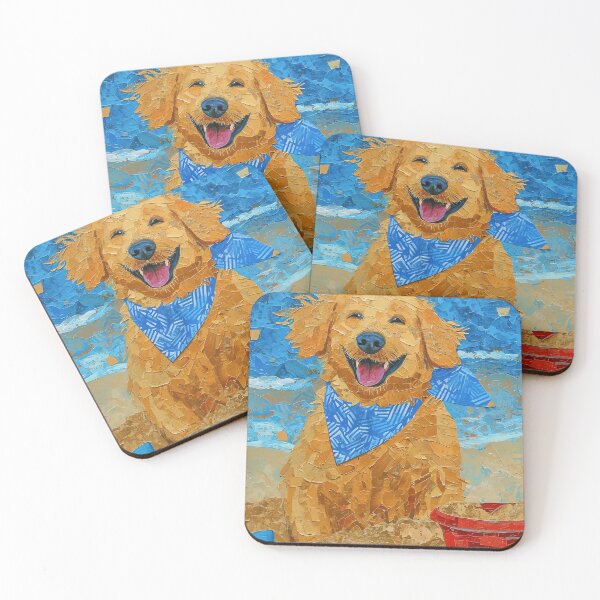 Item preview, Joyful Golden Retriever designed and sold by cute-animals99.