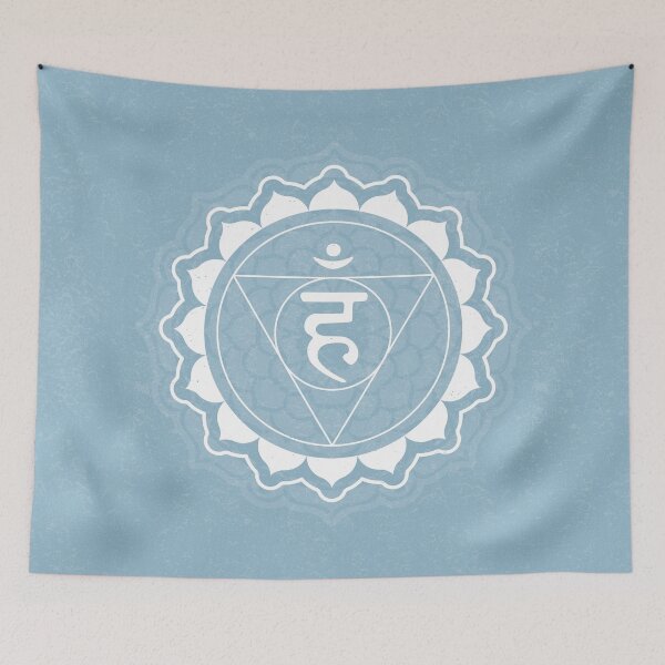 Item preview, Throat Chakra Mandala - Sky + Snow designed and sold by Irene Estelle.